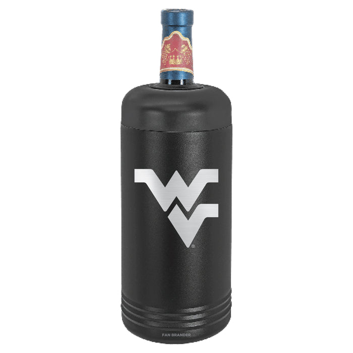 Fan Brander Wine Chiller Tumbler with West Virginia Mountaineers Etched Primary Logo