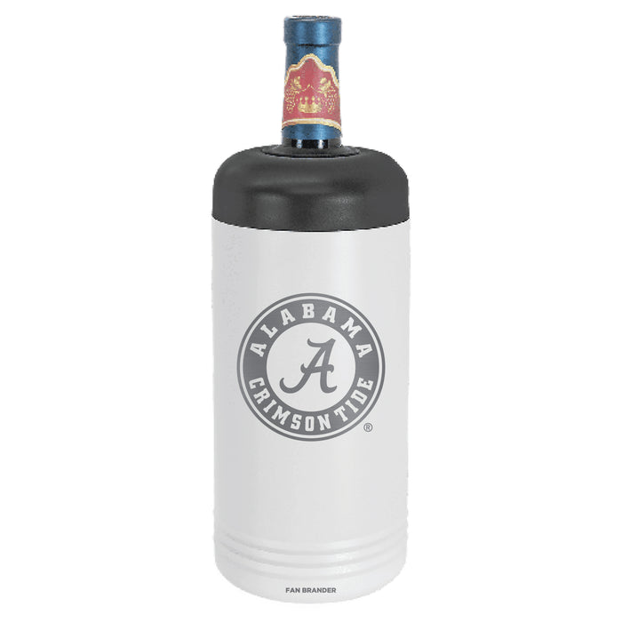 Fan Brander Wine Chiller Tumbler with Alabama Crimson Tide Etched Primary Logo