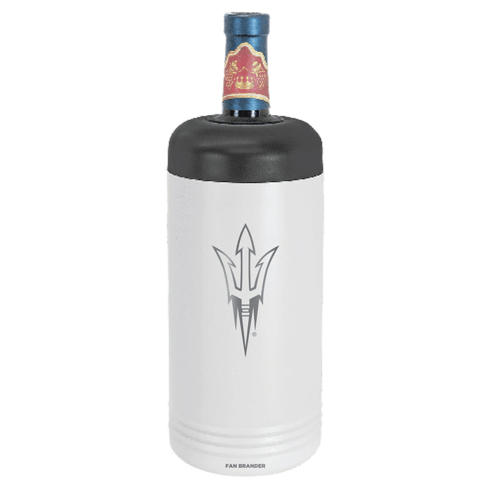 Fan Brander Wine Chiller Tumbler with Arizona State Sun Devils Etched Primary Logo