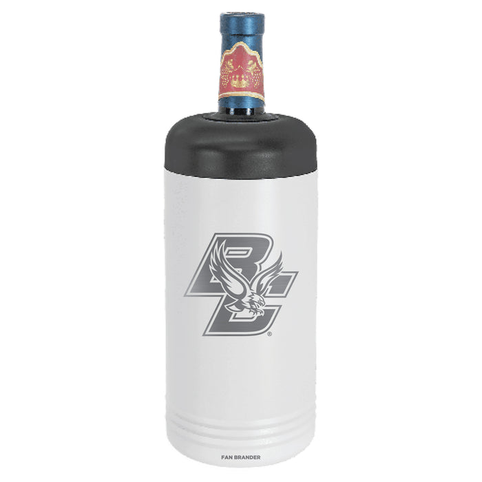 Fan Brander Wine Chiller Tumbler with Boston College Eagles Etched Primary Logo