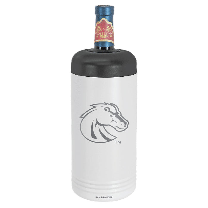 Fan Brander Wine Chiller Tumbler with Boise State Broncos Etched Primary Logo