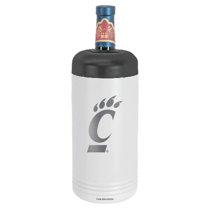 Fan Brander Wine Chiller Tumbler with Cincinnati Bearcats Etched Primary Logo