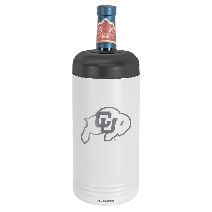 Fan Brander Wine Chiller Tumbler with Colorado Buffaloes Etched Primary Logo