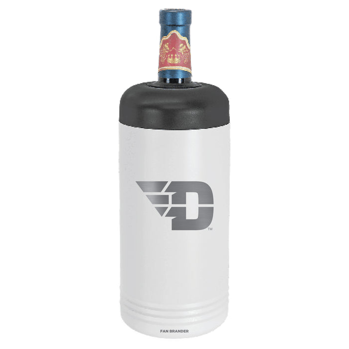 Fan Brander Wine Chiller Tumbler with Dayton Flyers Etched Primary Logo