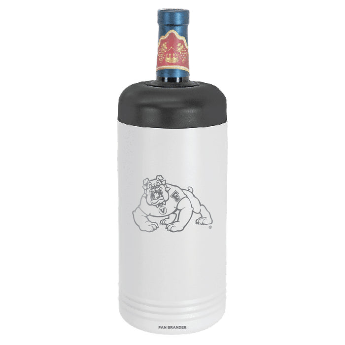 Fan Brander Wine Chiller Tumbler with Fresno State Bulldogs Etched Primary Logo