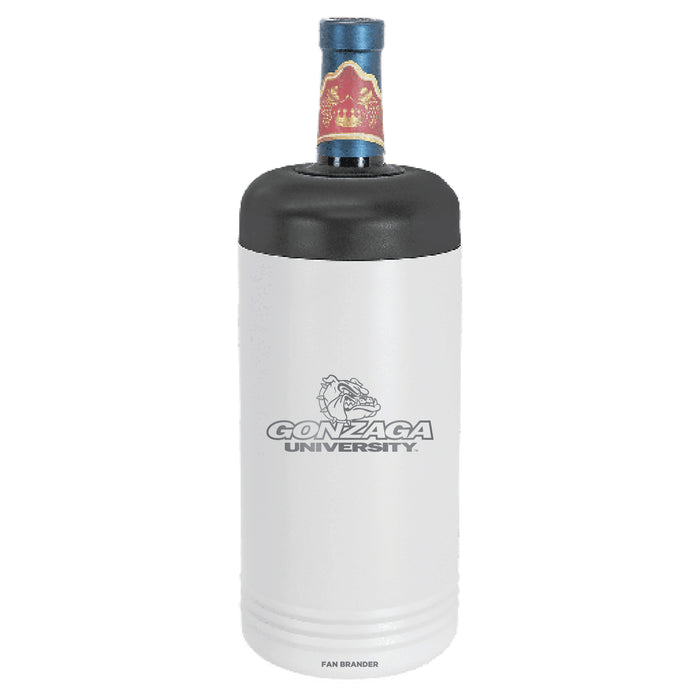 Fan Brander Wine Chiller Tumbler with Gonzaga Bulldogs Etched Primary Logo