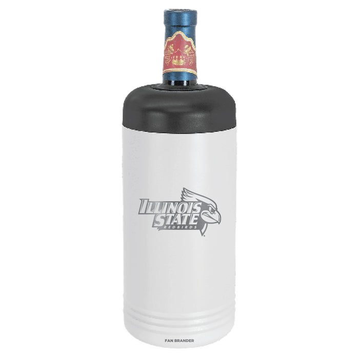 Fan Brander Wine Chiller Tumbler with Illinois State Redbirds Etched Primary Logo