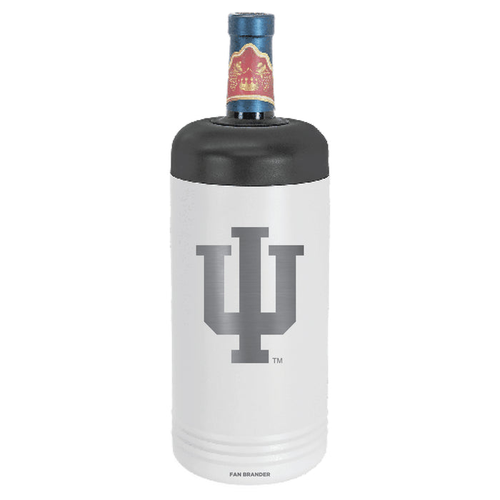 Fan Brander Wine Chiller Tumbler with Indiana Hoosiers Etched Primary Logo
