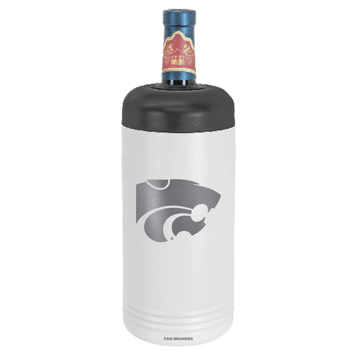 Fan Brander Wine Chiller Tumbler with Kansas State Wildcats Etched Primary Logo