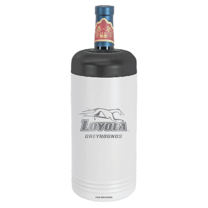 Fan Brander Wine Chiller Tumbler with Loyola Univ Of Maryland Hounds Etched Primary Logo