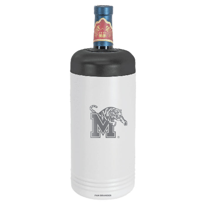 Fan Brander Wine Chiller Tumbler with Memphis Tigers Etched Primary Logo
