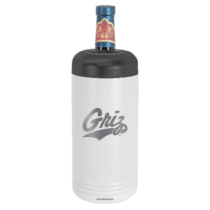 Fan Brander Wine Chiller Tumbler with Montana Grizzlies Etched Primary Logo