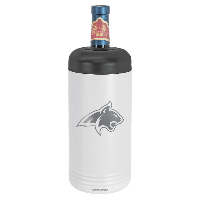 Fan Brander Wine Chiller Tumbler with Montana State Bobcats Etched Primary Logo