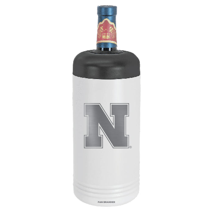 Fan Brander Wine Chiller Tumbler with Nebraska Cornhuskers Etched Primary Logo