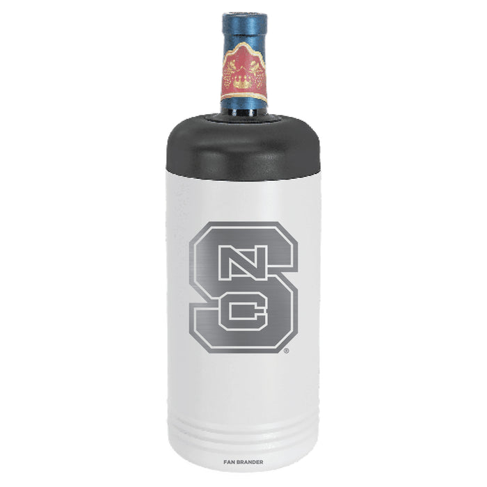 Fan Brander Wine Chiller Tumbler with NC State Wolfpack Etched Primary Logo