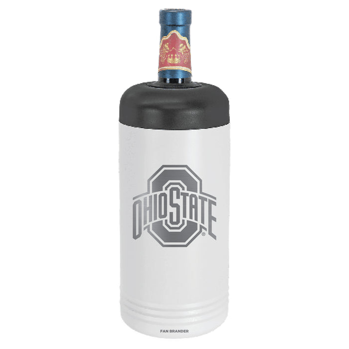 Fan Brander Wine Chiller Tumbler with Ohio State Buckeyes Etched Primary Logo