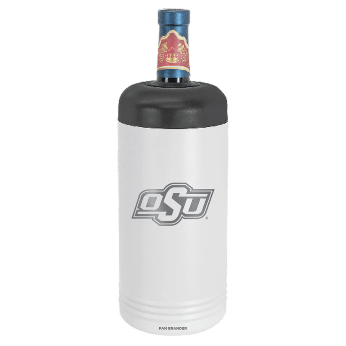 Fan Brander Wine Chiller Tumbler with Oklahoma State Cowboys Etched Primary Logo