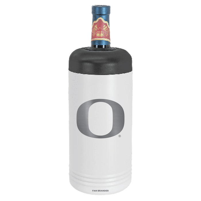 Fan Brander Wine Chiller Tumbler with Oregon Ducks Etched Primary Logo