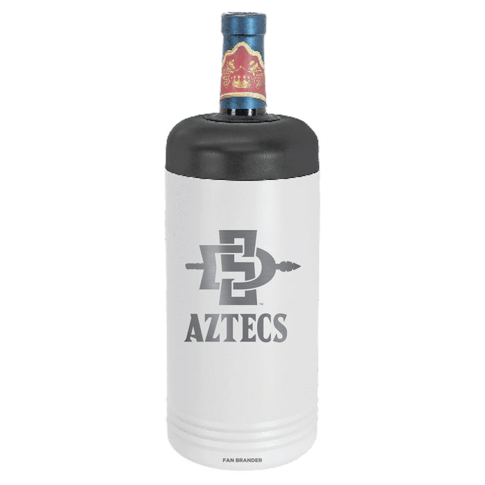 Fan Brander Wine Chiller Tumbler with San Diego State Aztecs Etched Primary Logo