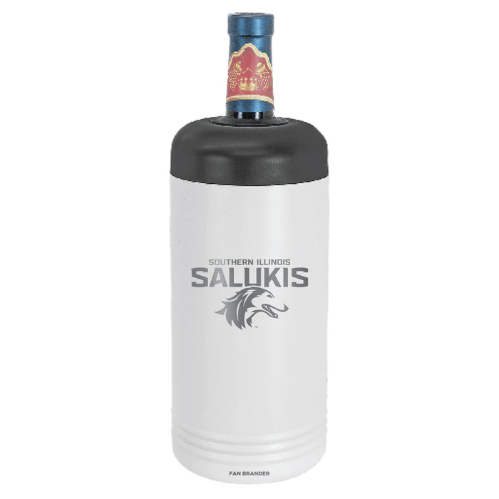 Fan Brander Wine Chiller Tumbler with Southern Illinois Salukis Etched Primary Logo