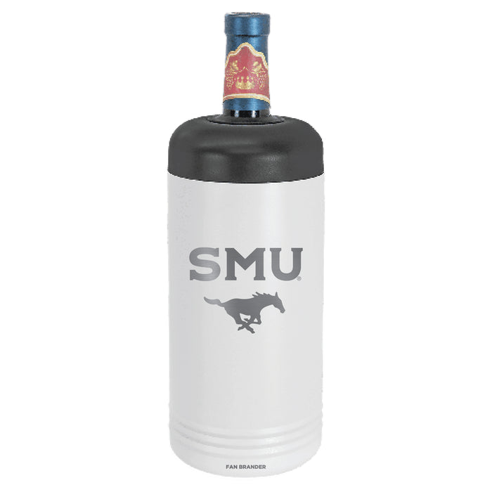 Fan Brander Wine Chiller Tumbler with SMU Mustangs Etched Primary Logo
