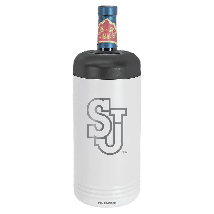 Fan Brander Wine Chiller Tumbler with St. John's Red Storm Etched Primary Logo