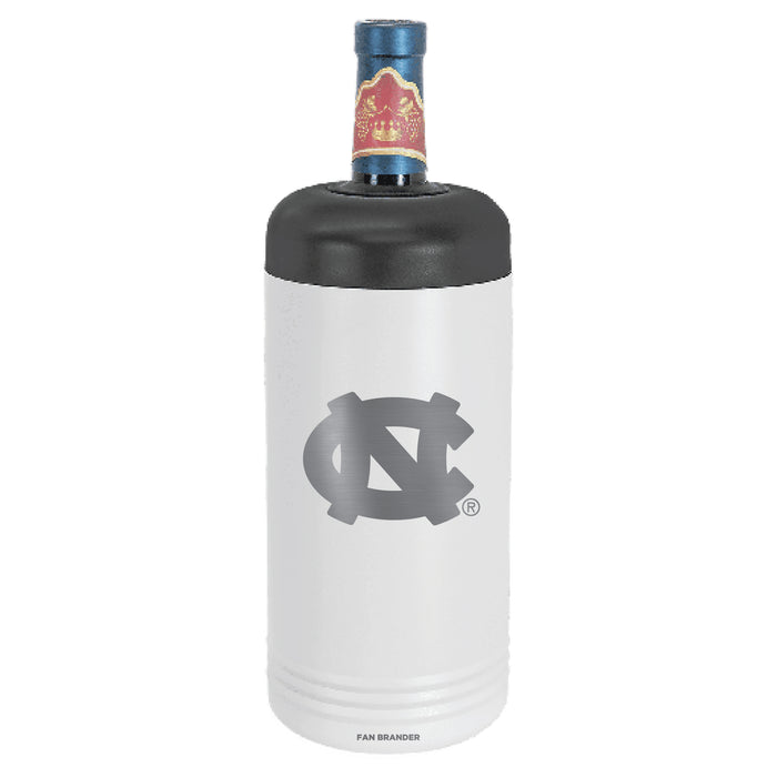 Fan Brander Wine Chiller Tumbler with UNC Tar Heels Etched Primary Logo