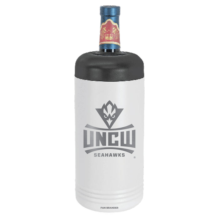 Fan Brander Wine Chiller Tumbler with UNC Wilmington Seahawks Etched Primary Logo