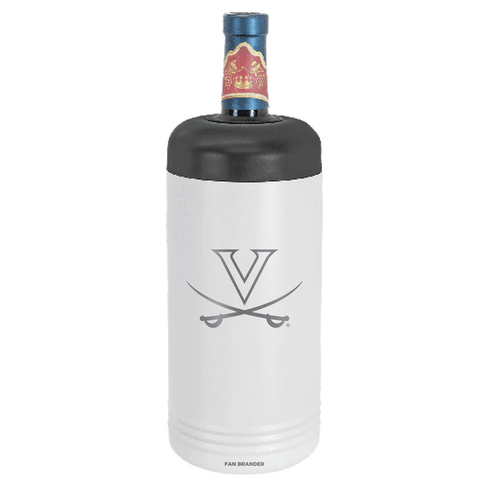 Fan Brander Wine Chiller Tumbler with Virginia Cavaliers Etched Primary Logo