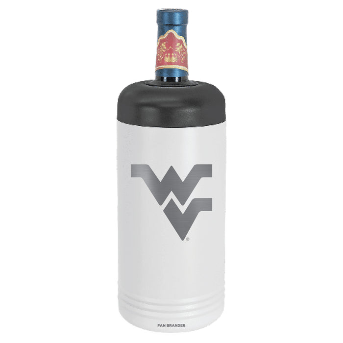 Fan Brander Wine Chiller Tumbler with West Virginia Mountaineers Etched Primary Logo