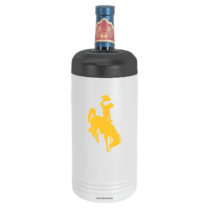Fan Brander Wine Chiller Tumbler with Wyoming Cowboys Primary Logo