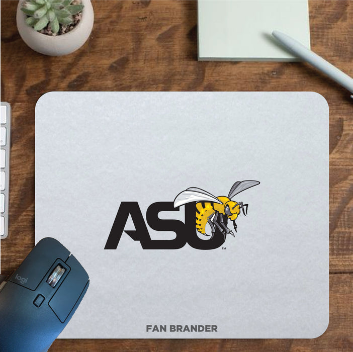Fan Brander Mousepad with Alabama State Hornets design, for home, office and gaming.