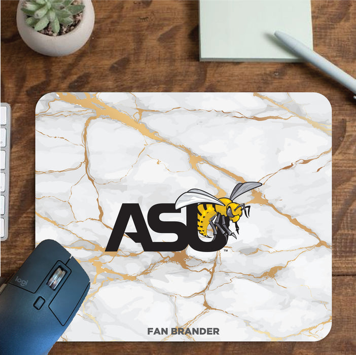 Fan Brander Mousepad with Alabama State Hornets design, for home, office and gaming.