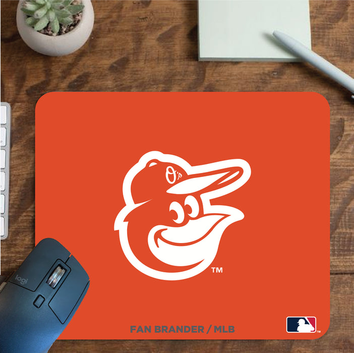 Fan Brander Mousepad with Baltimore Orioles design, for home, office and gaming.