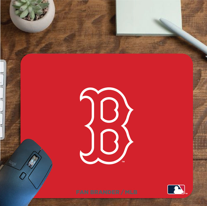 Fan Brander Mousepad with Boston Red Sox design, for home, office and gaming.