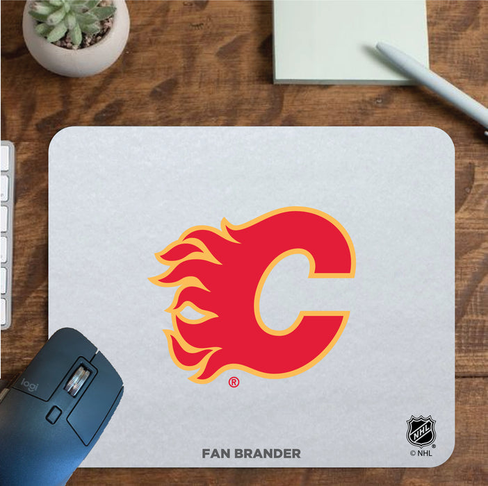 Fan Brander Mousepad with Calgary Flames design, for home, office and gaming.
