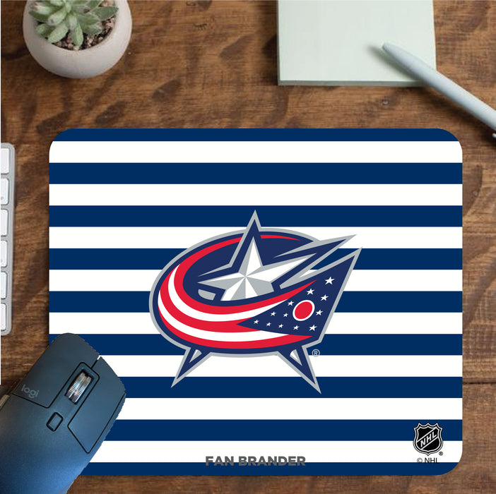 Fan Brander Mousepad with Columbus Blue Jackets design, for home, office and gaming.