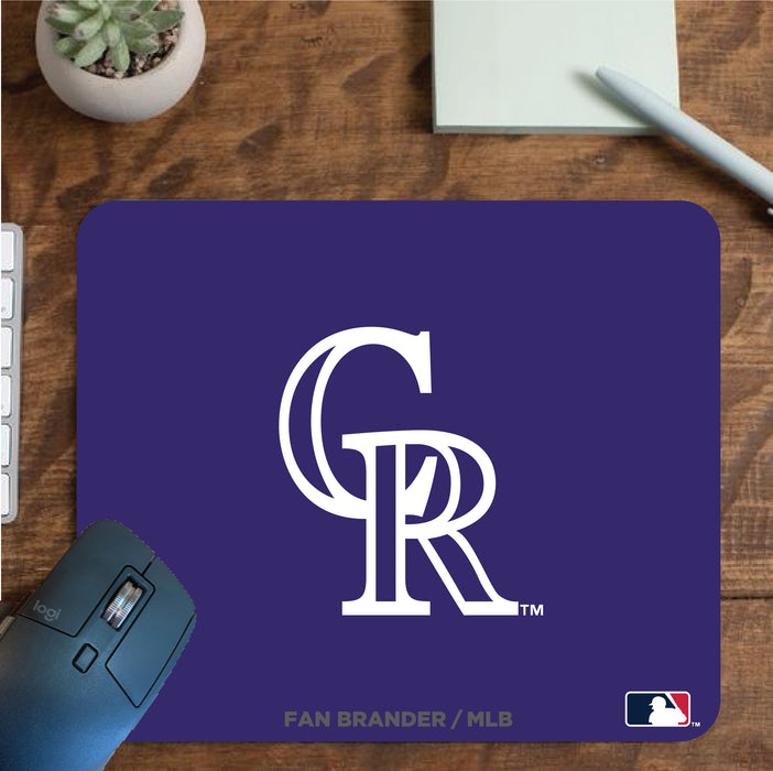 Fan Brander Mousepad with Colorado Rockies design, for home, office and gaming.