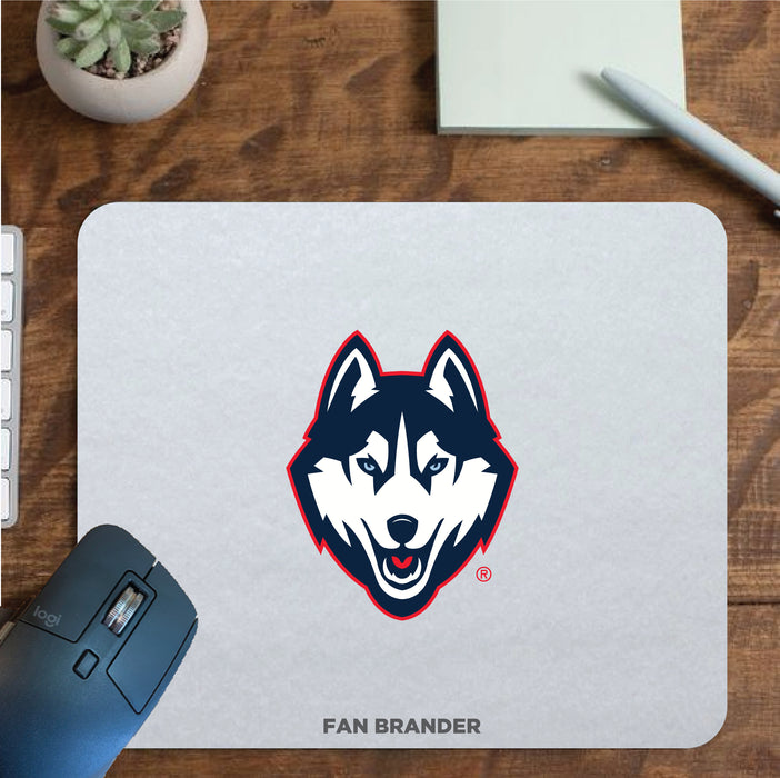 Fan Brander Mousepad with Uconn Huskies design, for home, office and gaming.