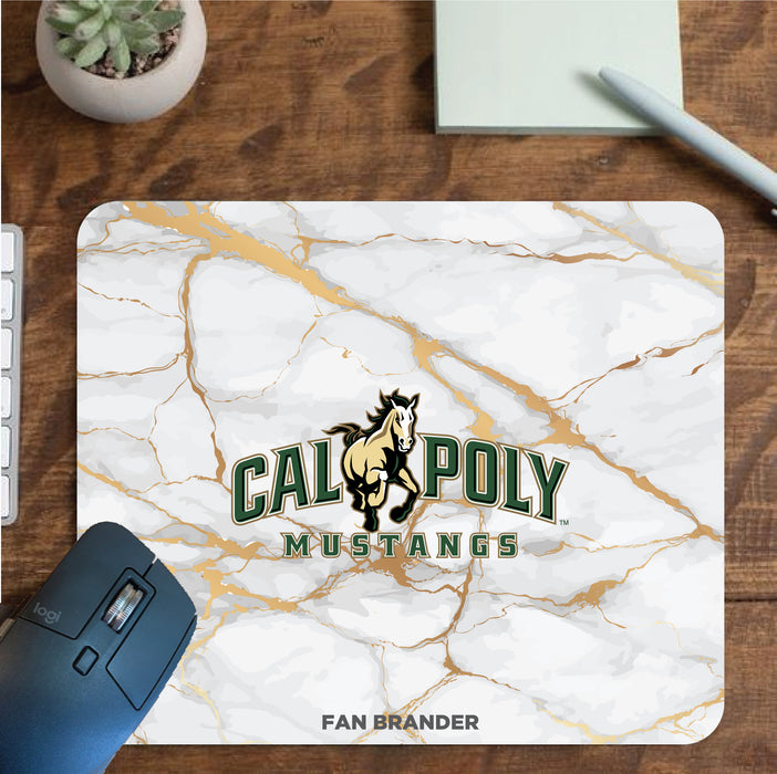 Fan Brander Mousepad with Cal Poly Mustangs design, for home, office and gaming.