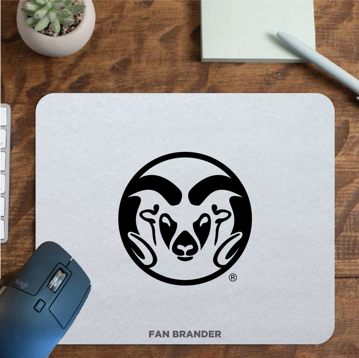 Fan Brander Mousepad with Colorado State Rams design, for home, office and gaming.