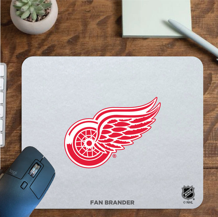 Fan Brander Mousepad with Detroit Red Wings design, for home, office and gaming.