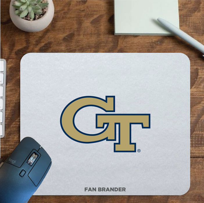 Fan Brander Mousepad with Georgia Tech Yellow Jackets design, for home, office and gaming.
