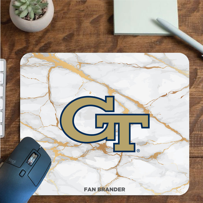 Fan Brander Mousepad with Georgia Tech Yellow Jackets design, for home, office and gaming.