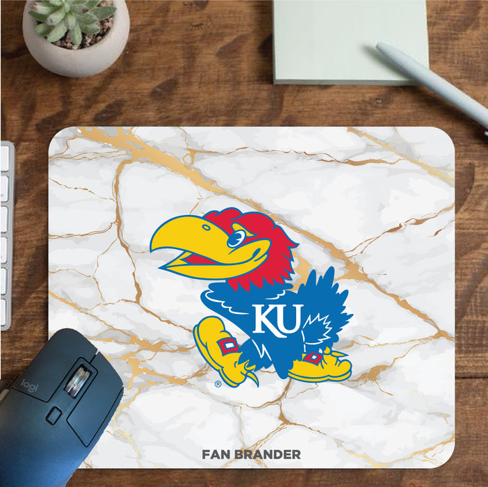 Fan Brander Mousepad with Kansas Jayhawks design, for home, office and gaming.
