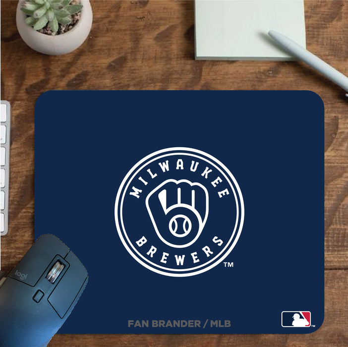 Fan Brander Mousepad with Milwaukee Brewers design, for home, office and gaming.