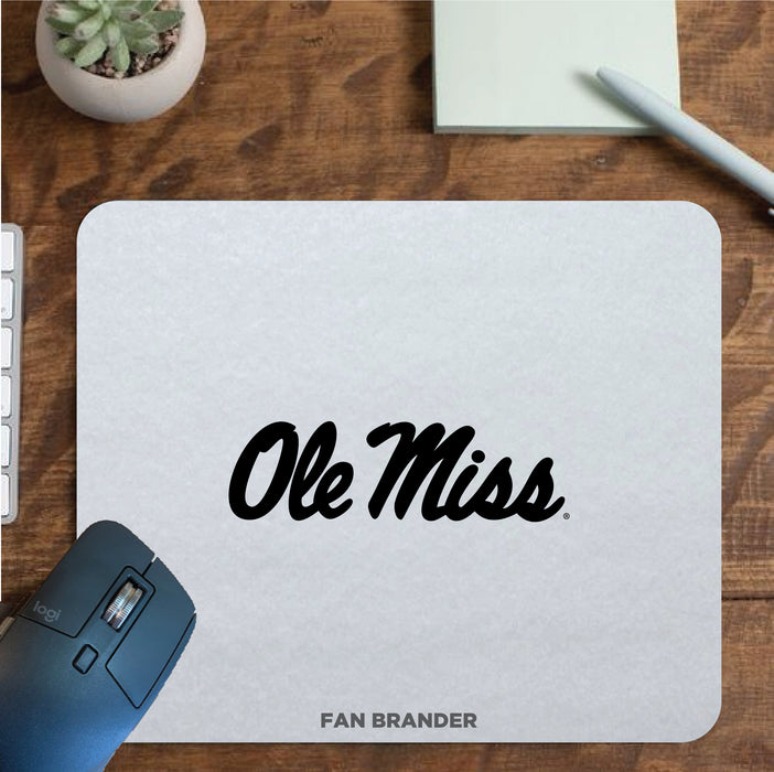 Fan Brander Mousepad with Mississippi Ole Miss design, for home, office and gaming.