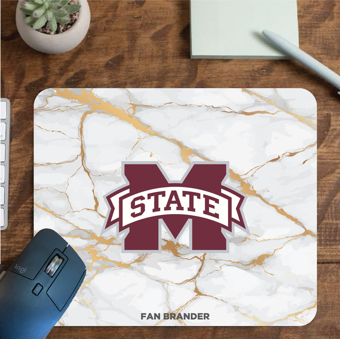 Fan Brander Mousepad with Mississippi State Bulldogs design, for home, office and gaming.