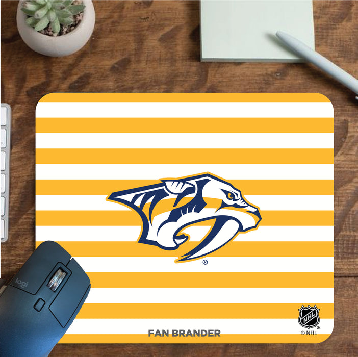 Fan Brander Mousepad with Nashville Predators design, for home, office and gaming.