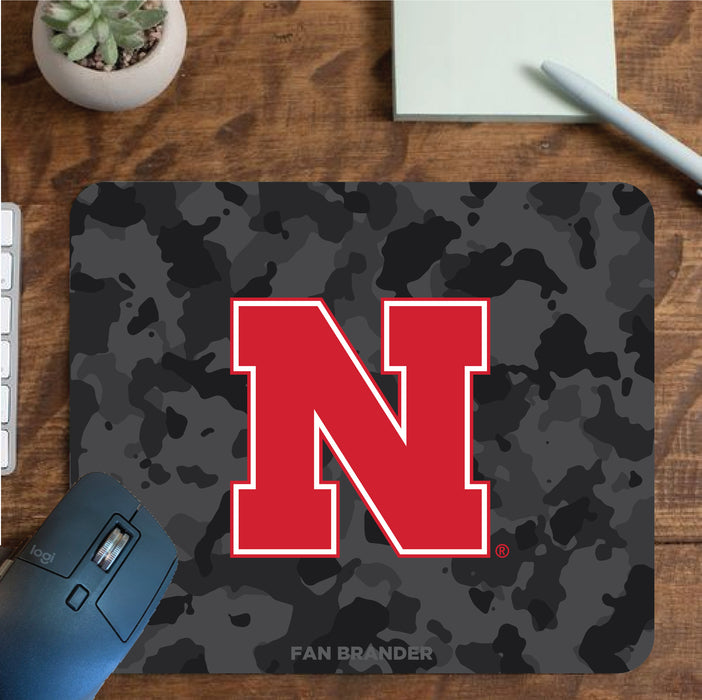 Fan Brander Mousepad with Nebraska Cornhuskers design, for home, office and gaming.